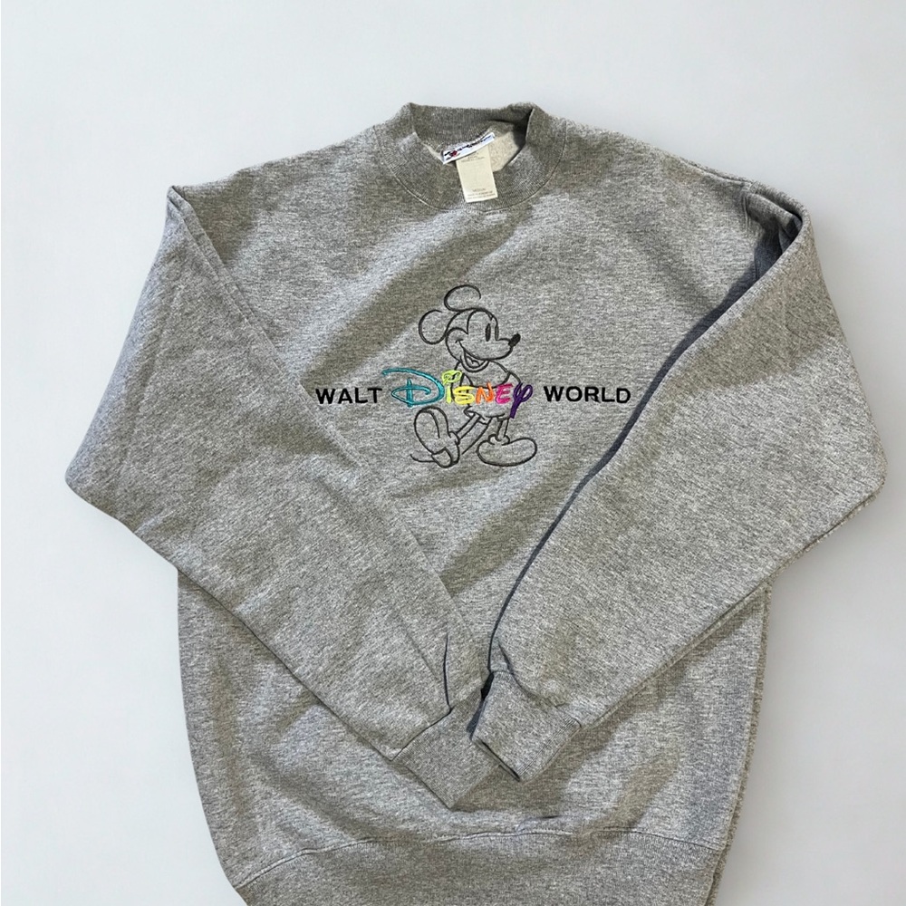 Disney Gray Crewneck Sweater with Mickey Design
